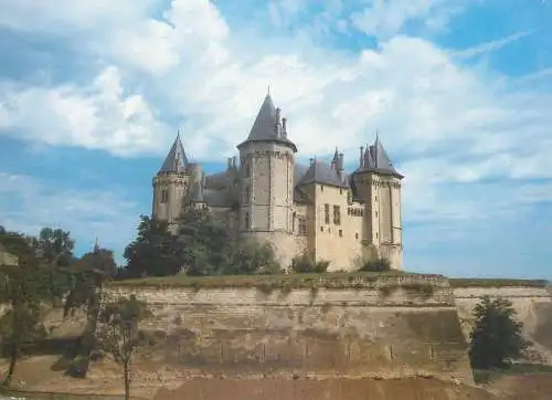 Castle postcard Saumur fortified castle from the XIVth 14th century