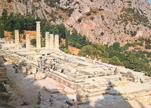 Greece postcard Delphi Sanctuary of Apollo ruins