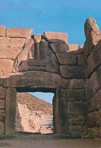 Greece postcard Mycenae part of the Acropolis ruins