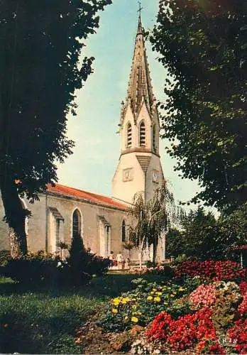Post card France Biscarrosse l'eglise