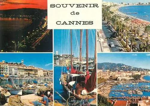 Post card France souvenir de Cannes multi view