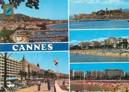Postcard France souvenir de Cannes multi view