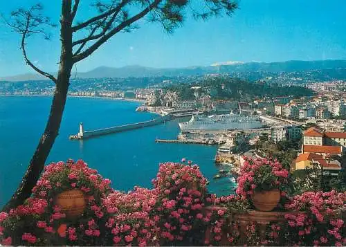 Postcard France Nice French Riviera le port et la Baie des Anges