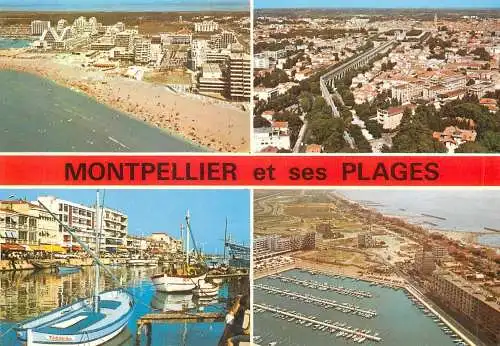 Postcard France Montpellier et ses plages multi view