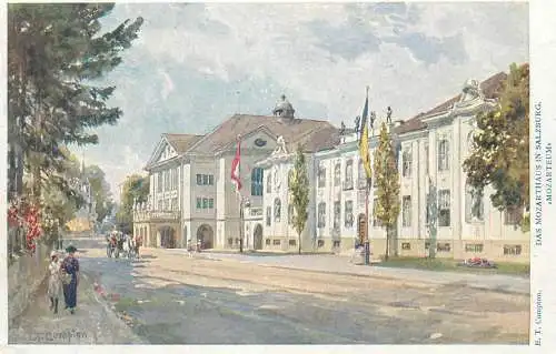 L.T. Compton Kunstler-AK Mozart Haus Salzburg Austria