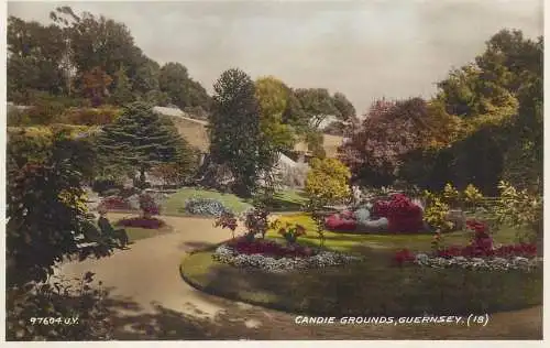 UK postcard Channel island Guernsey Candie Grounds
