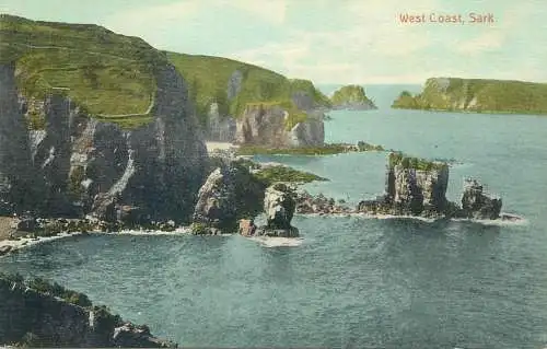 UK postcard Sark island West Coast