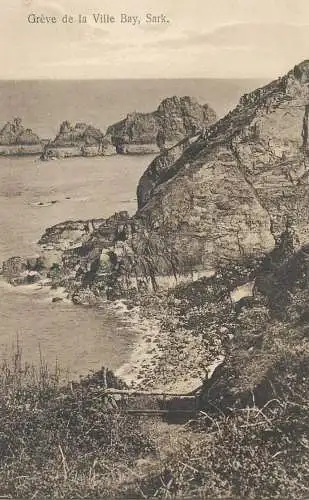 UK postcard Sark island Greve de la Ville Bay