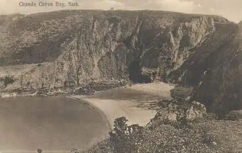 UK postcard Sark island Grande Greve bay aerial