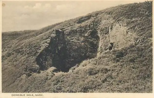 UK postcard Sark island Derrible Hole