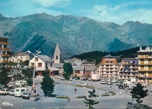 Postcard France Alpes Maritimes Auron la place
