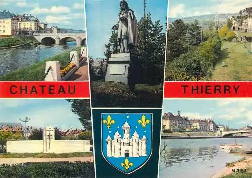Postcard France Chateau Thierry multi view