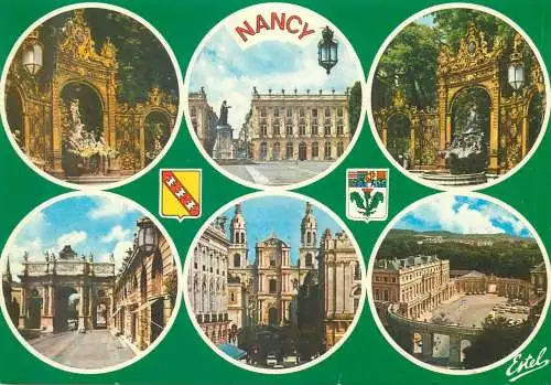Postcard France Nancy multi view
