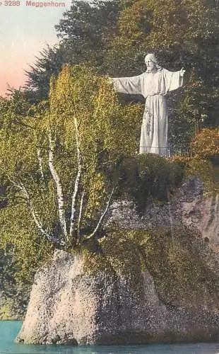 Switzerland postcard Meggenhorn bei Luzern Christus statue