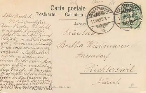 Switzerland postcard Meggenhorn Luzern 1905