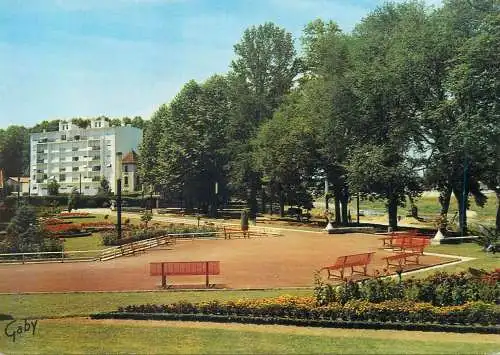 A0166 Postcard France Dax Landes La Poitiniere jardin thermal les promenades sur le bord de l'Adour
