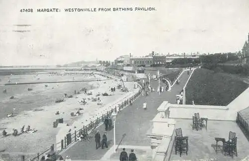 Margate Westonville from bathing pavilion 1923