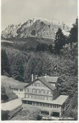 Switzerland postcard Kurhaus Kergiswald mit Pilatus 1944