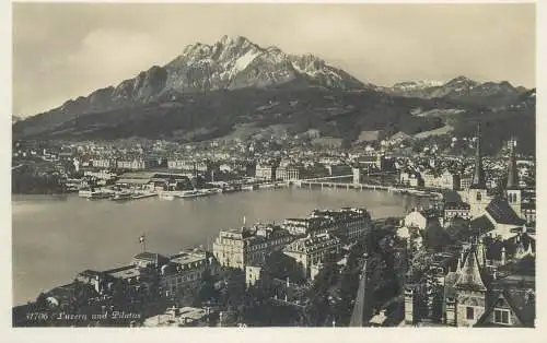Switzerland postcard Luzern and Pilatus