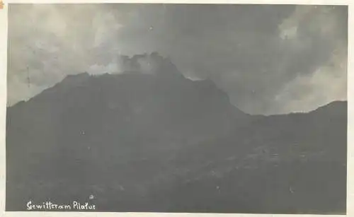Switzerland postcard Gewitteram Pilatus 1921