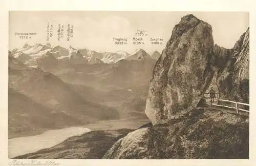 Switzerland postcard Pilatus Kulm Tomlishornweg die Berneralpen 1914