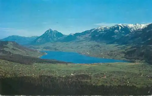 Switzerland postcard panoramastrasse Giswil Sorenberg Sarnersee mit Rigi Stanserhorn