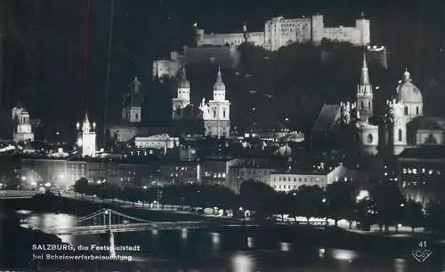 Austria Salzburg by night