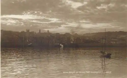 Guernsey sunset St. Peter Port