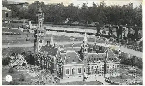 Peace Palace (Vredespaleis) - The Hague (Den Haag) THEME PARC MADURODAM HOLLAND VILLE MINIATURE pictorial card