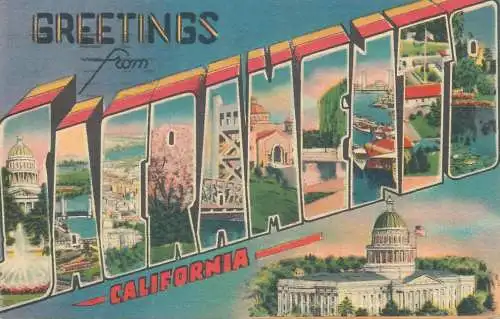 United States greetings from California 1956 multi views