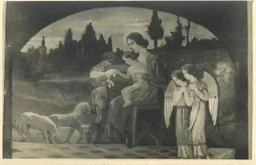 Holy family vintage religious pictorial photo card