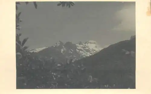 Photo postcard Switzerland alpine scenery mountain peaks in distance