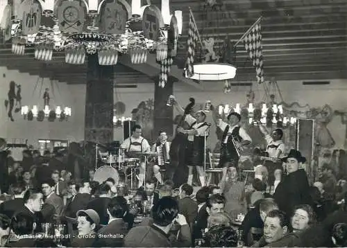 Gruss aus der Mathaser Bierstadt Munchen Grosse Bierhalle
