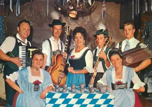 Erinnerung an die weltbekannten Bayrischen Abende im Cafe Bauer Garmisch Georg Salvamoser mit seiner Gruppe