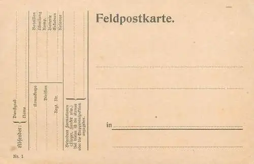Feldpostkarte 1915 correspondence Vogesen