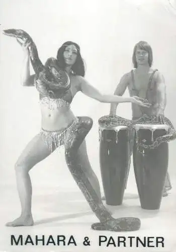 Mahara & Partner snake charmer circus entertainers duo photo