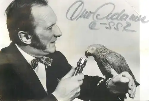 Geman entertainer & parrot bird duo signature autograph Magdeburg