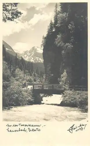 Austria Tirol Mayrhofen Hans Hruschka bridge 1179 m postcard