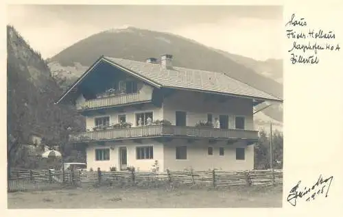 Austria Tirol Mayrhofen Hans Hruschka cabane postcard
