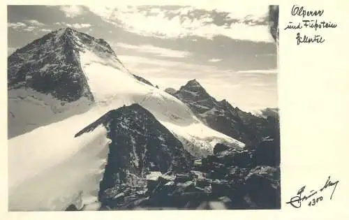 Austria Tirol Grawandhute Alpes mountain sccenery 1350m snow peak  postcard