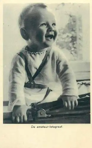 Postcard Netherlands children portraits the amateur photographer cute boy laughing
