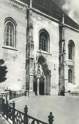 Romania Cluj-Napoca Postcard St Michael's Cathedral detail view