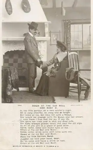 Post card romantic idyll couple Down at the Old Bull and Bush