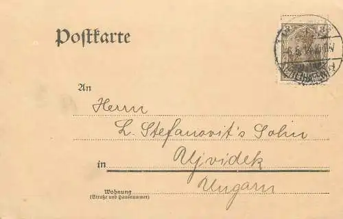 Germany Entier Postal Stationery correspondance Hamburg Ujvidek 1914 Benk & Mutzenbecher publicity