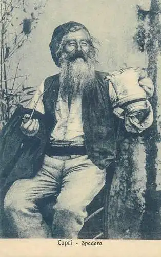 Italia Capri folk type with pipe - Spadaro