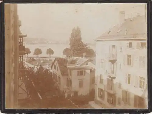 Switzerland Suisse Zurich antique hard cardboard pre-1900 photo 9 x 12 cm