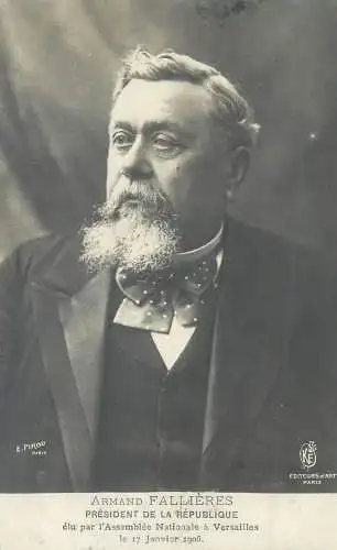 Armand Fallieres president de la Republique 1906