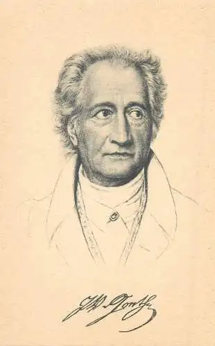 Wolfgang von Goethe drawing portrait Stengel art postcard
