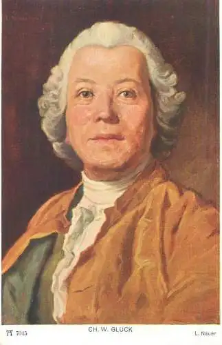 Christoph Willibald Gluck composer of Italian and French opera portrait by L. Nauer