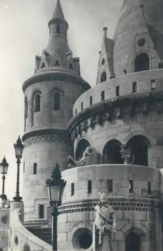 Europe Hungary Budapest fishers bastion 1965 postcard